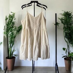 Elegant Cream  eyelet Sundress